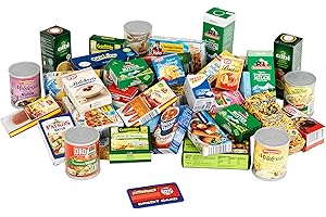 Theo Klein 7205 Online-Zubehörset Shopping Center mit Deutschen Produkten I Mit Schachteln und Dosen für den Kaufladen I Spielzeug für Kinder ab 3 Jahren