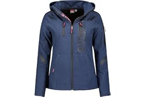 Geographical Norway Truffe Lady - Giacca Cappuccio Softshell Impermeabile Donna - Giacca Antivento - Attività All'Aperto Escursioni Sci Autunno Inverno Primavera