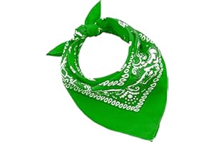 JOPHY & CO. Bandanas unisex 100% algodón con motivo paisley y un color, pañuelo para el pelo/cuello/muñeca/cabeza, COD.644