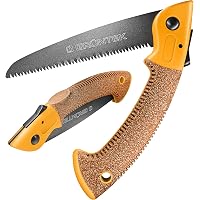 Folding Pruning Saw - 7 Inch Triple Cut Blade, Non-Slip Grip, Locking, For Camping & Garden (Orange) - View #10
