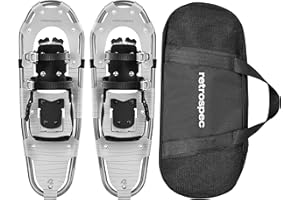 Retrospec Drifter Uomini e Donne, Telaio in Alluminio Rilegatura a Doppia Racchetta, Scarpe da Neve Leggere per Tutti i Terreni con sollevatori del Tallone e Sistema Pivot, ciaspole Unisex