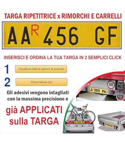 Supporto targa posteriore in acciaio per targhe doppie