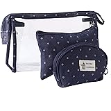 Transparente Kulturbeutel 2er Set - Wasserdichte PVC Kosmetiktaschen 23,5x17,5x11 Cm