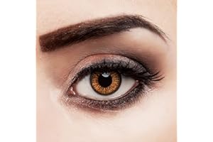 ARICONA KONTAKTLINSEN Couleur des lentilles de contact Orange Lilly de aricona – années couvrant la lentille à terme pour les yeux sombres et claires- sans correction- les lentilles colorées pour le carnaval- des soirées à thème et des costumes d'Halloween