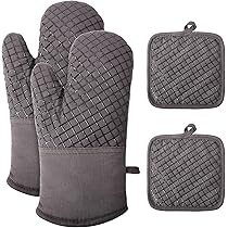 4 Pièces Maniques Cuisine Résistantes à La Chaleur, 17x17 Cm Gants Cuisine Carrés En Coton, Antidérapantes Et Lavables, Presine Cucina Avec Boucle De Suspension Pour Cuisson, Grillades Au Barbecue