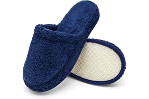 Lyxiga Memory Foam Tofflor – 100 % Frotté i Bomull – Halkfria, Stängd Tå, Tvättbara – För Kvinnor & Män – Perfekta för Hemmet