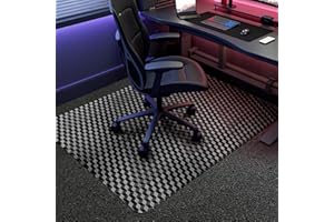 BesWin Office Chair Mat for Carpet, 76x122cm Non-slip Computer Desk Chair Mat for Low Pile Carpets, 2.2mm Thick Plastic Carpet Protector for Rolling Chairs, Easy Glide, Easy to Clean