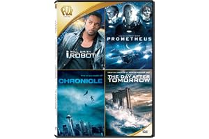 4 Blockbuster Sci-Fi Action Movie Collection: I, Robot (2004) + The Day After Tomorrow (2004) + Chronicle (2012) + Prometheus (2012) (4-Disc Box Set)
