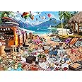 Brain Tree - 1000 Piece Puzzles for Adults And Kids 12+ Unique Puzzles for Adults And Kids 1000 Pieces with Droplet Technology for Anti Glare & Soft Touch - 27.5”Lx19.5”W (Beach Holiday Puzzle)