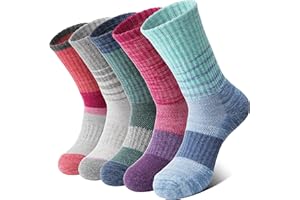 Anlisim Merino Wandersocken für Damen 5 Paare Warme Wollsocken Thermosocken Dick Wolle Wintersocken Atmungsaktiv Arbeitssocken Sportsocken Outdoor Socken