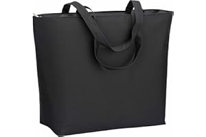 MIRAMAI Borsa da Spiaggia Unisex Grande Resistente Elegante Dimensioni 50x38x15cm, Chiusura con Cerniera Zip e Soffietto di Base e Manici Lunghi, Tote Bag Borse da Mare Shopper Piscina Viaggio