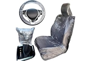 sound-way - 20 Unidades de Protectores para Coche Desechables de plástico Desechables, para Cubrir el Asiento, para el Volante, para el Garaje, el Taller, mecánico, etc