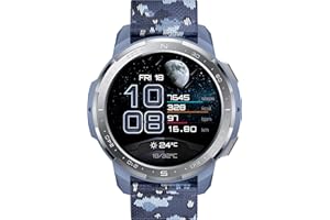 HONOR Watch GS Pro Smartwatch (wyświetlacz 35 mm AMOLED, pomiar SpO2, pomiar tętna, sterowanie muzyką i telefonami Bluetooth, wodoszczelność 50 m, GPS) niebieski
