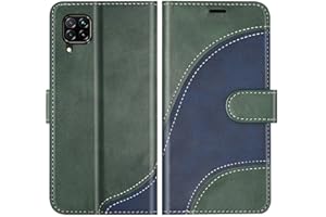 BoxTii Funda para Huawei P40 Lite/Nova 6 SE, Funda de PU Cuero para Huawei P40 Lite/Nova 6 SE, Magnético Carcasa Libro con Ranuras para Tarjetas, Verde