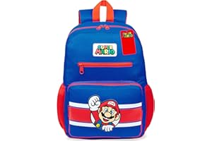Super Mario Backpack for Kids Boys School Bag Tweens Gamer Rucksack Book Bag Lightweight Daypack for PE Sports Holiday Travel Sleepovers