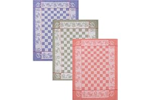 Betz Set di 3 Strofinacci – Strofinacci da Cucina – Strofinacci per Bicchieri in Misto Cotone e Lino -50x70 cm-