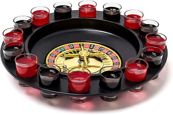 Relaxdays Jeu à boire Roulette pour soirées et fêtes