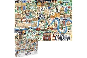 Puzzle 1000 Pezzi - Puzzle Adulti Collection Londra Citta - Puzzle Arte nel Mondo - Puzzle Grandi Dimensioni Per Adulti Gadget Queen Regina Elisabetta By Bopster 50x70