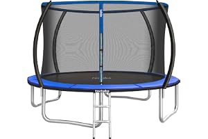 tectake® Studsmatta, trädgårdsstudsmatta, utomhus kul och sportutrustning hemma, sportutrustning uthållighetsträning, balanserar barn, med säkerhetsnät skyddsnät barn, studsmatta, kantskydd