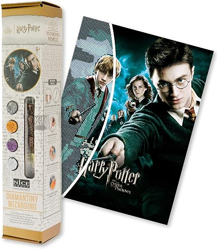 Diamantiny Harry Potter – Kit Diamond Painting Magic Trio – A4, 3000 Cristaux – Activité Créative Dès 8 Ans