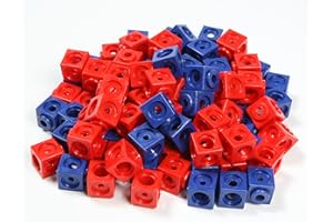 HANDELSAGENTUR SIEBOLDT Dick-System 170100 1000 Steckwürfel rot/blau in der Box, Kantenlänge 1,7 cm