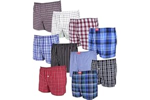 Cocain underwear 4, 6 oder 10 Stück lockere, gewebte Boxershorts; größtenteils Karierte Boxer; Loose fit American Style Größen S/4 bis 4XL/10 lieferbar