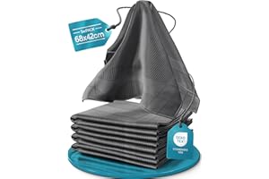 ‎HAUSHALT UND GENUSS Haushalt und Genuss Microfaser Geschirrtücher Set 68x42cm Hochsaugend & Schnelltrocknend Streifenfrei bis 95°C Waschbar trocknergeeignet fusselfrei Küchenhandtücher (5, Grau, 68x42cm)