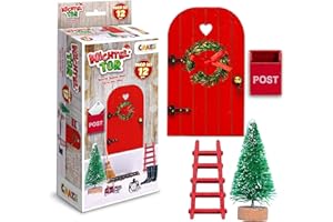 Craze Dekoracja bożonarodzeniowa do drzwi skrzatów, akcesoria do dekoracji bożonarodzeniowych, zestaw skrzatów z drzwiami 41956, wielokolorowy, jeden rozmiar
