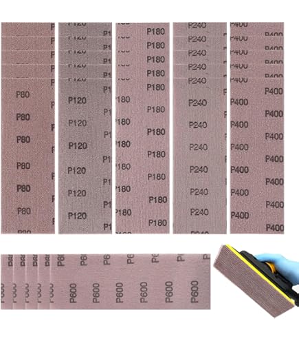 25 Carte Retate Abrasive 70x200mm - Grana P80 A P400 Per Levigatura - Foto 2