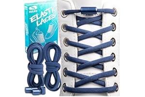 SULPO Sznurowadła bez wiązania – okrągłe sznurowadła z szybkim zapięciem – elastyczne sznurowadła dla dorosłych i dzieci – sznurówki do butów