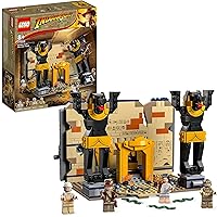 LEGO 77013 Indiana Jones Flucht aus dem Grabmal Konstruktionsspielzeug mit Tempel und Mumie Minifigur, Jäger des verlorenen S