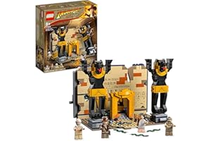 LEGO 77013 Indiana Jones L’Évasion du Tombeau Perdu, Jouet avec Temple et Minifigurine de Momie, Maquette Les Aventuriers de l'Arche Perdue, Cadeau Enfants 8 Ans