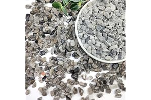 SHIZWU Garden Stones, Grey Gravel for Garden, Plant Pots, Fish Tank, Aquarium, Landscaping, Vase Fillers and Succulents (6-9mm, 0.9kg)