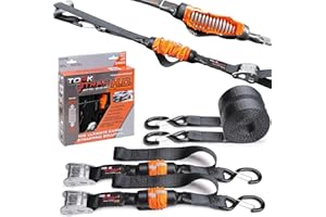 TorkStrap HD750 (2-Pack). Just Pull! This Innovative Strap Combines The Best Features of a Ratchet, Bungee, and Lashing Strap in one, Making it The Ultimate Cargo Transport Solution.