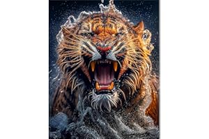BJBJJIU 5D Diamond Art Painting Kit, Sparkling Diamante Cat Picture Set, Rhinestone Embroidery Craft Painting for Adults, Kids, Home, Wall Decor 40x30cm - Cartoon (2)