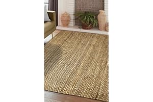 Modern Style Rugs Natural Jute Area Rug, Hardwearing Durable Large Area Jute Rug Suitable for Bedroom, Living Room, Bathroom, Lounge, Office Room - 100x150cm Rug