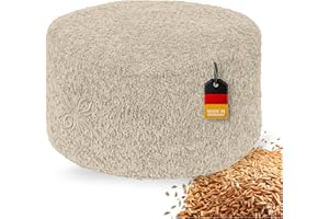 ‎OMNANA OMNANA® Cushy™ Meditationskissen rund – Sitzkissen 10cm/15cm/20cm hoch – Bouclé Yogakissen mit Dinkelfüllung – Bodenkissen, Kissen für Meditation & Entspannung – Made in Germany