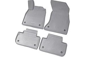 Recambo Gumowe dywaniki 3D kompatybilne z AUDI Q5 SQ5 | typ FY | rok produkcji od 2017> | dywaniki samochodowe | dokładne dopasowanie | z krawędzią | szare