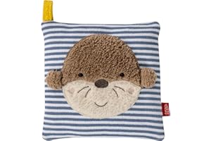 Fehn Cuscino con noccioli di ciliegia lonter – Cuscino morbido con sacchetto termico e freddo rimovibile – per neonati e bambini a partire da 0 mesi, Lontra Theo