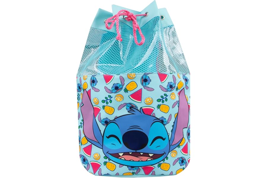 Disney Stitch Swimming Bag | Girls Drawstring Bag | Stitch Backpack | Blue One Size