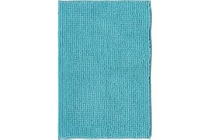‎DECOMIRA Decomira Badematte rutschfest | Als Badteppich Set kombinierbar | Badezimmer-Teppich Bad-Vorleger waschbar aus Chenille | Duschvorleger für Dusche, Badewannen, WC Deko | Petrol Türkis - 50x80 cm