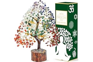 CROCON The Original 7 Chakra Crystal Tree Birthday Gifts for Women & men Crystal Tree of Life Sister birthday gifts Home Decor Healing Crystals Gifts for Mom Positive Energy New Home House Warming Gift Women