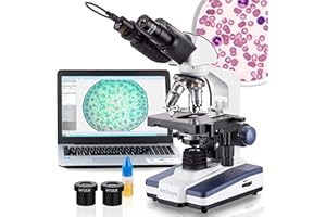 AmScope 40X-2500X LED Digital Binocular Compound Microscope w 3D Stage + 5MP USB Camera, [Importado de UK]