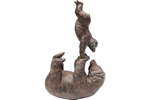 Kare Design figura decorativa Artistic Bears Handstand Marrón, objeto decorativo, motivo oso, accesorio, salón, decoración para estanterías o aparadores, escultura decorativa, decoración, 27x18x9 cm