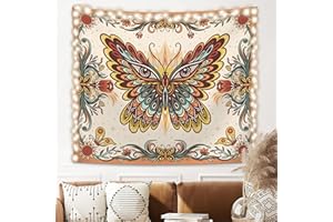 Silent Mind tapisserie Boho ~ Tapisserie murale, tapisserie hippie, tapisserie pour chambre à coucher, salon esthétique et dortoir (130x150cm)