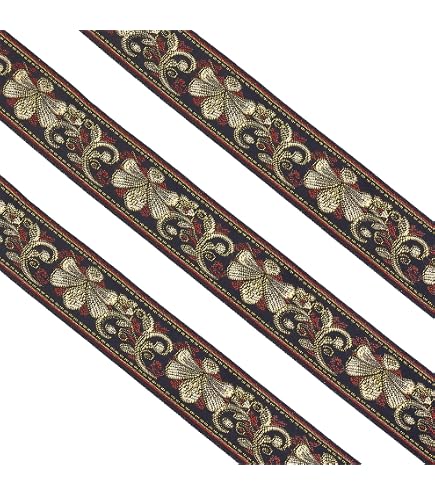 Nastro Jacquard 35mm Nodo Celtico - Poliestere, Nero/argento, Per