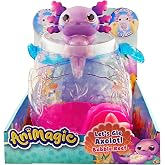 Animagic - Akvaryum Axolotl, 4 yaşından b&uuml;y&uuml;k &ccedil;ocuklar i&ccedil;in etkileşimli oyuncak, elektronik ve ışıklı evcil hayvanınızı taşım