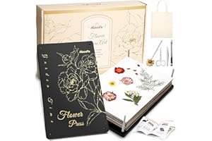 Aboofx Extra Large Flower Press, 13.4" x 8.7" 10 Layers Wooden Flower Pressing Kit with Storage Bag, Flower Pressing Kit for Adults, Pressed Flower Plant Preservation Kit DIY Art and Gift