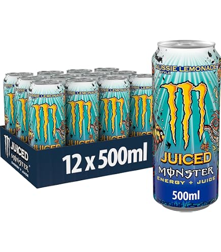 Monster Energy Ultra Black Carbonated Energy Drink L-Carnitine + Zero Sugar + Taurine 500 ml (Pack of 12) Grocery