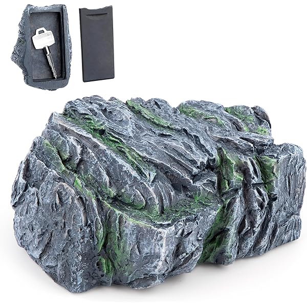 Sasso Finto Per Nascondere Chiavi - Cassaforte Esterna Per Giardino Resistente Alle Intemperie - Foto 10